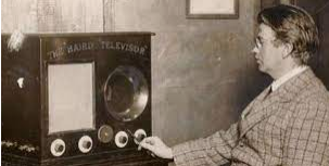 Primer uso de la  televisión.