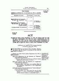 The Native Laws Amendment Act