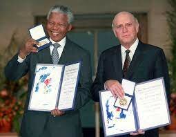 Awarded the Nobel Peace Prize with President FW de Klerk