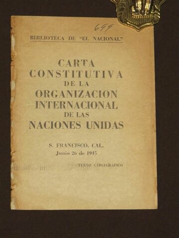 Carta fundacional de la O.N.U.