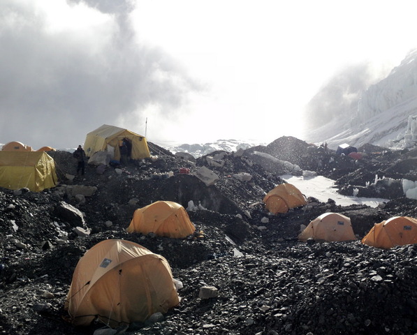 Jon arrives at camp two