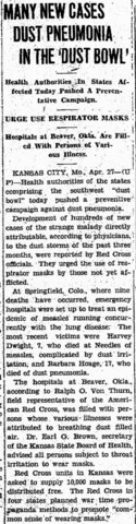 Dust Bowl Health Crisis Source