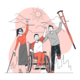 Day of people with disability customizable cartoon illustrations   bro style