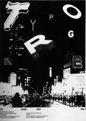 Auge del diseño gráfico postmoderno, que desafió las reglas del diseño moderno.