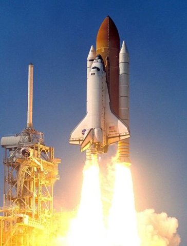 NASA launches space shuttle