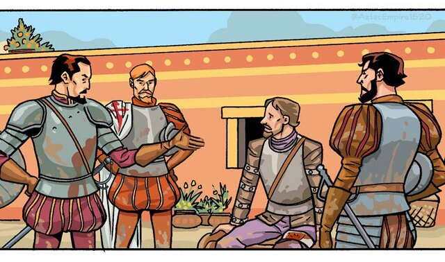 Pedro de Alvarado se una a Hernán Cortés