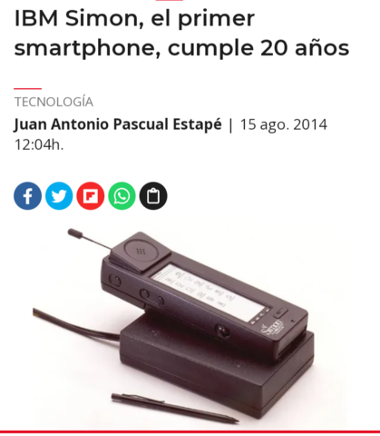Primer Smartphone "SIMON".