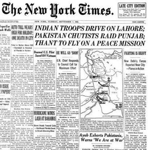Second war with India over Kashmir