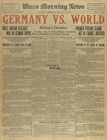 The Beginning of WWI (July 28, 1914)