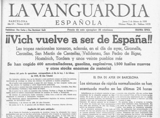 Arribada de les tropes Nacionals a Vic