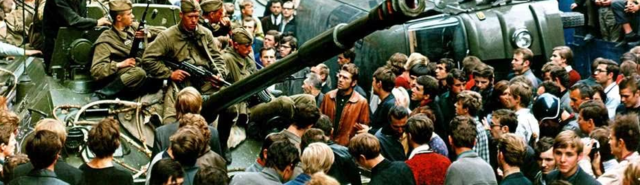 Soldater slått ned av sovjetiske styrker