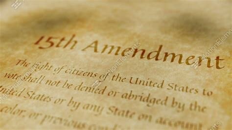 XV Amendment to constitution of The U.S.