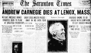 Andrew Carnegie death