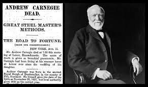 Andrew Carnegie Died.