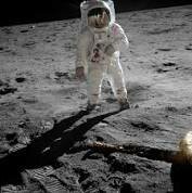American Astronauts Walk on the Moon