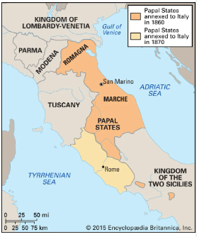 Papal States Taken Over by New Nation of Italy0