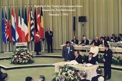 The signing of the Maastricht Treaty (European Union)