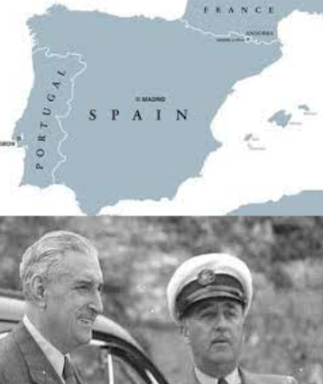 Visita de Franco a Salazar en Portugal