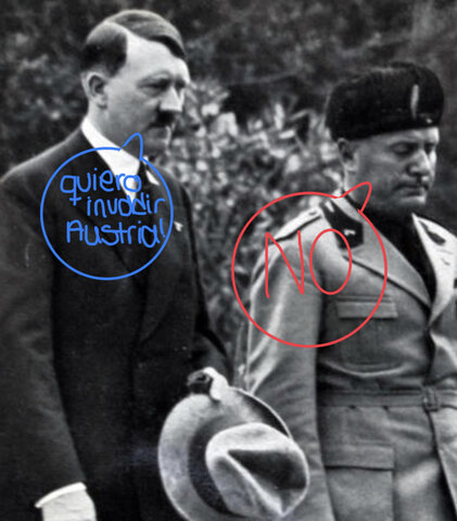 Reunión entre Hitler y Mussolini.