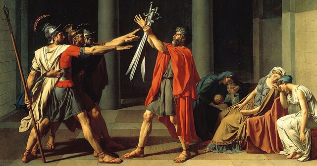Juramento de los Horacios, Jacques-Louis David