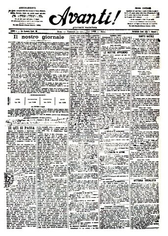 Mussolini begins work as editor for the Socialist Party newspaper Avanti