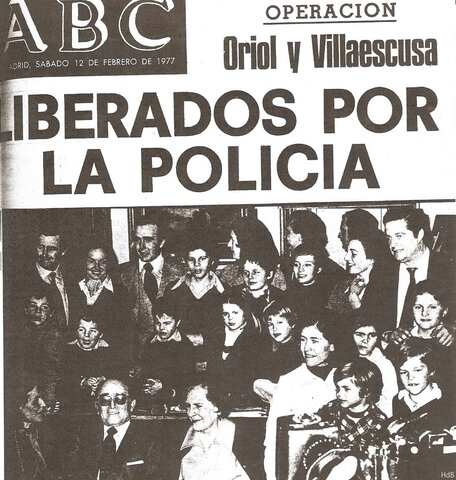 La policía libera al presidente del Consejo de Estado, Antonio María de Oriol y Urquijo, y al teniente general Emilio Villaescusa, secuestrados por el G.R.A.P.O.