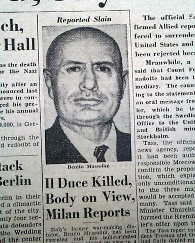 Mussolini killed