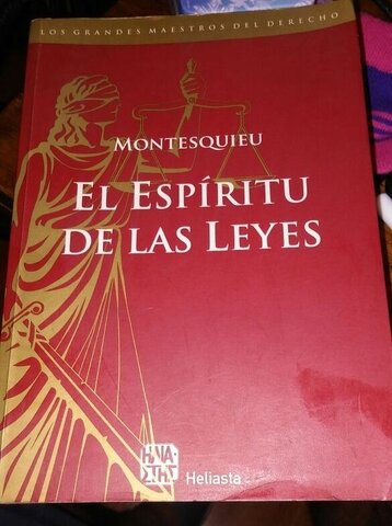 Época Neoclásica, obra 	"El espíritu de las leyes" de Montesquieu