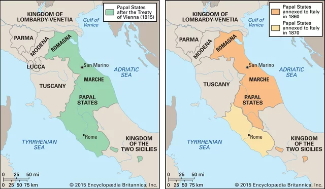 Papal States Taken Over By Italy