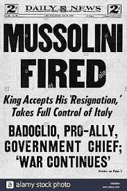 Mussolini brought down by coup during WWII