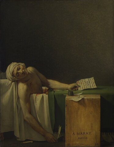 (obra neoclásica) La muerte de Marat