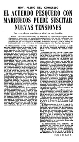El Congreso ratifica el acuerdo pesquero con Marruecos