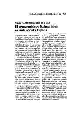 Visita oficial del primer ministro italiano Giulio Andreotti