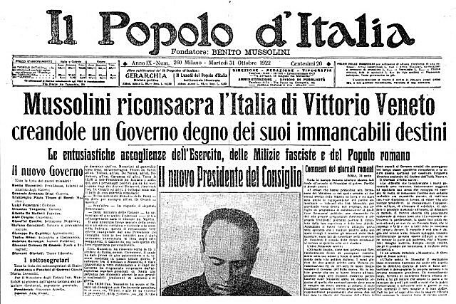 Mussolini kicked out of Socialist Party for pro-nationalistic sentiments regarding WWI