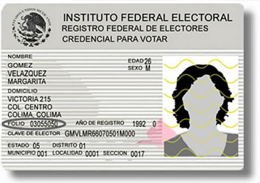 La credencial para votar con fotografía.