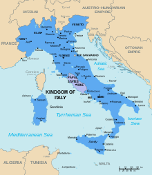 Papal States taken over by new nation of Italy