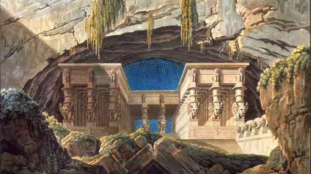 "El templo de Isis y Osiris" - Schinkel
