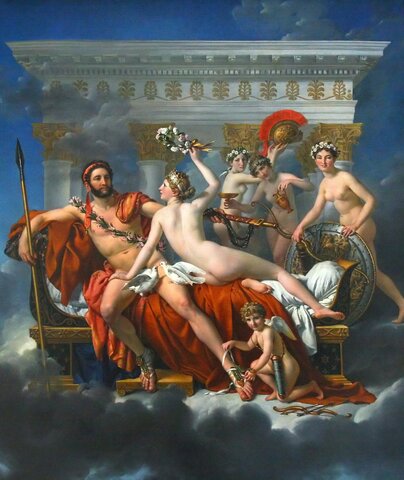 "Marte desarmado por Venus y las Gracias" - David