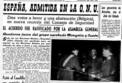 Ingreso de España en la ONU