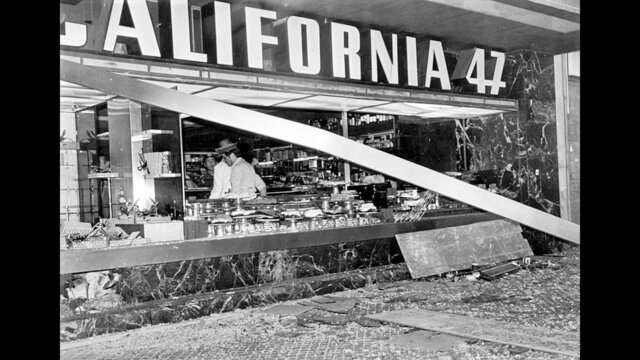 Ocho personas resultaron muertas y otras 40 heridas al estallar una bomba en la cafetería madrileña "California 47"; ningún grupo terrorista reivindicó el atentado.
