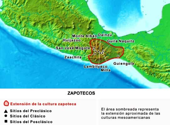 Origen y ubicación de la cultura Zapoteca