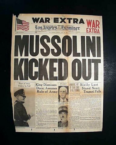 Mussoini kicked out of Socialist Party for pro-nationalistic sentiments regarding WWI