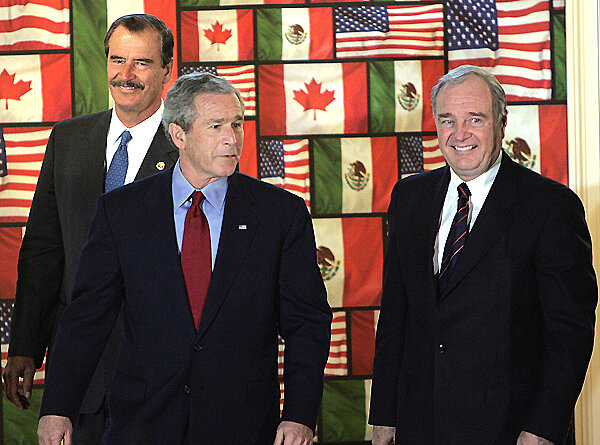 El "lanzamiento" de la Alianza para la Seguridad y la Prosperidad de América del Norte (ASPAN).