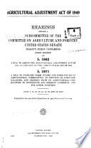Agricultural Adjustment Act of 1949