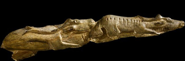 13,000 years ago - Swimming reindeer