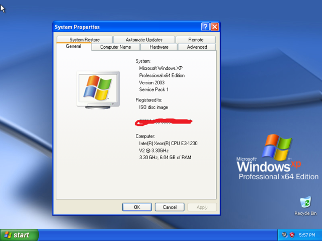 Windows XP professional x64 edition