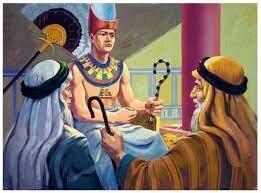 Moisés e Arão falam com o faraó