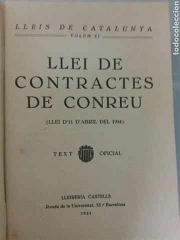 Llei de contractes de conreu i Llei de bases