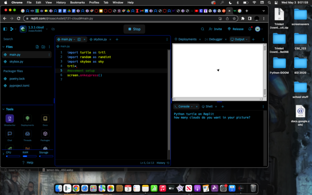 started working on code for movement