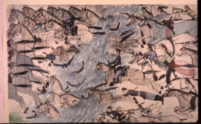 American Indians defeat Custer at Little Big Horn